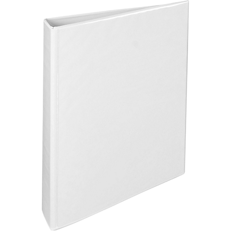 Een witte map, schuin van voren gefotografeerd.