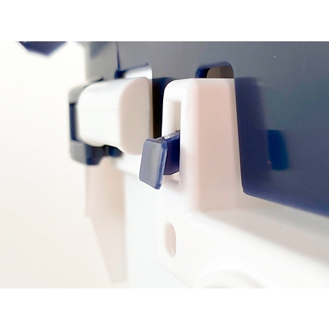 Eimer, quadratisch, Volumen 46 l, mit UN-Zertifizierung, lebensmittelecht, stapelbar, mit Deckel, Ø 380 x H 475 mm, HDPE, blau