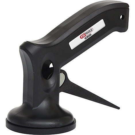 Schwarzer Saugnapf mit Griff und Hebel, Logo 'KS TOOLS'.
