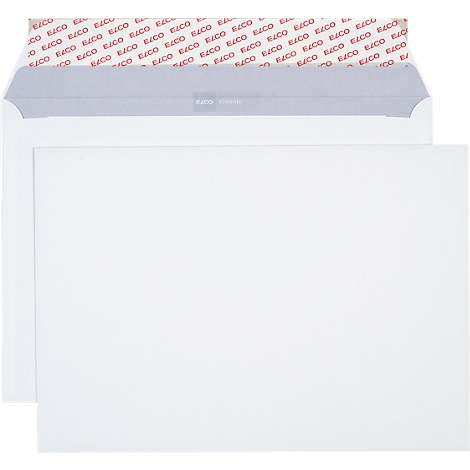 White envelope opened, another behind it. Red text on the inside of the envelope: ELCO.