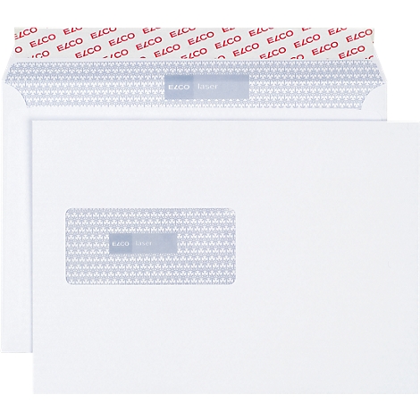 Two white envelopes, one open. Both envelopes have an address window with writing visible.