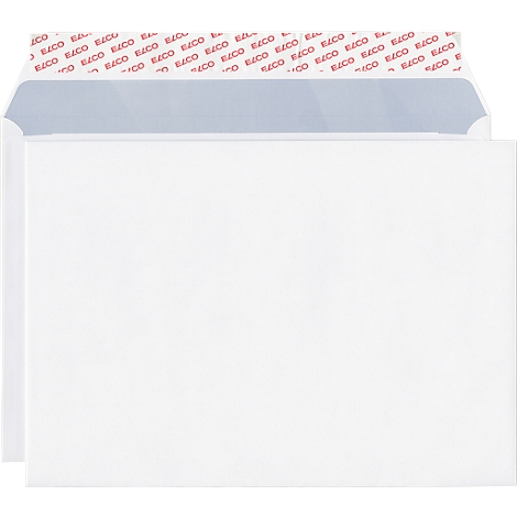 A white envelope, partially open, with red printing on the top edge.