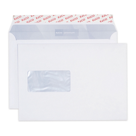 Two white envelopes, one opened with a viewing window, the other behind it.