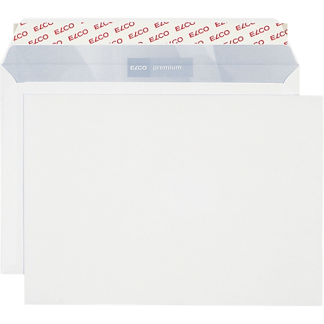 White envelope with an insert. The envelope says "Elco Premium".