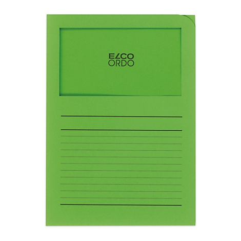 A green file folder with the "ELCO ORDO" logo and horizontal lines.