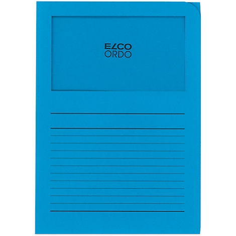 Blue file with black lettering "ELCO ORDO".