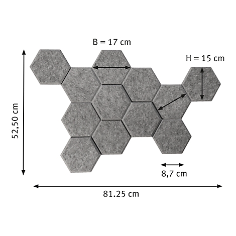 Panneau acoustique noir épaisseur 30 mm en polyester