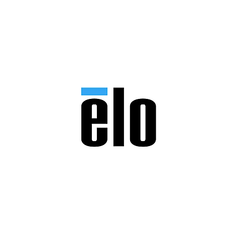Schwarzes Logo mit der Aufschrift „ēlo“. Das „e“ ist klein geschrieben. Über dem „e“ befindet sich ein blauer Strich.
