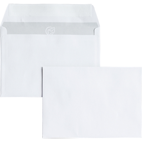 Two white envelopes. One is open, the other closed.