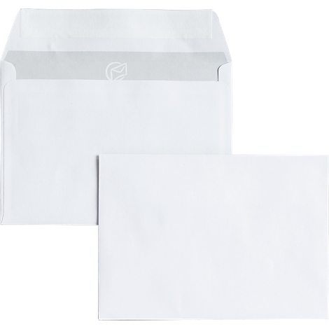 Enveloppes A5 blanches - 162 x 229 mm - autocollantes - C5 - 25