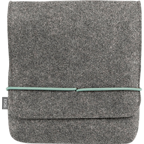 Un simple symbole de caméra gris sur un fond blanc.