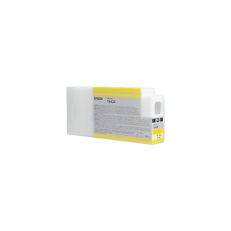 Gelbe Epson-Tintenpatrone T6424. Aufschrift: 'YELLOW'.