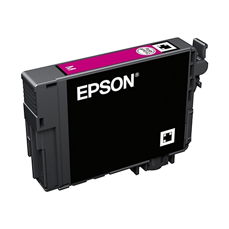 Epson Tintenpatrone in Magenta, mit Epson-Logo.