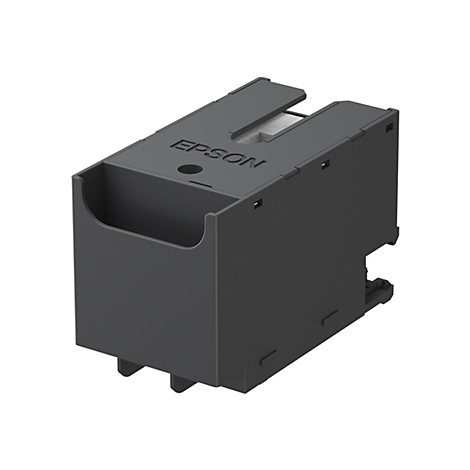 Une piÃ¨ce EPSON noire et rectangulaire avec un Ã©videment, le mot EPSON est visible.