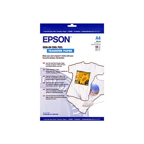 Epson Iron-On Cool Peel Transferpapier Packung für A4 T-Shirt-Druck.