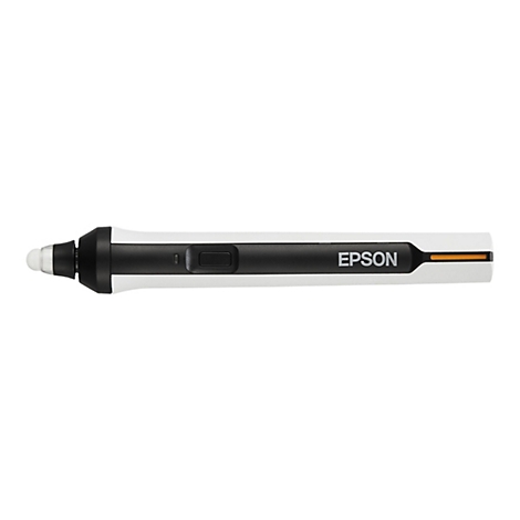 Epson Interaktiver Stift in Weiß und Schwarz auf weißem Hintergrund.