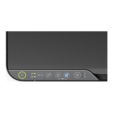 Detailansicht eines schwarzen Druckers, die Bedienelemente mit grünen Lichtern werden angezeigt.