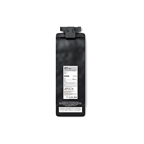Schwarzer Epson T58E7 Tintenspeicher mit 800 ml Kapazität und Etikett auf weißem Hintergrund.