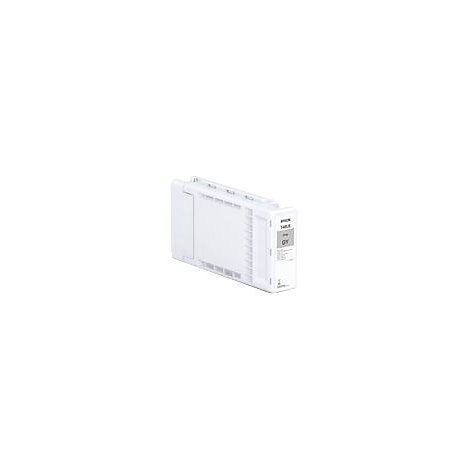 Epson T48U5 graue Tintenpatrone, länglich weißes Gehäuse, auf weißem Hintergrund.