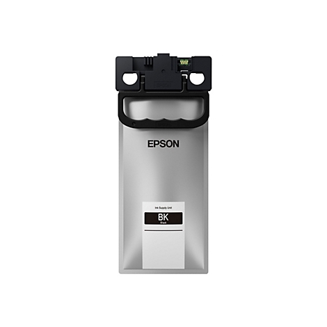 Cartouche d'encre Epson. Noir avec poignÃ©e noire et Ã©tiquette BK Black.