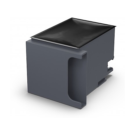 Ein grauer, quaderförmiger Gegenstand mit schwarzem Deckel, eine Halterung ragt heraus.