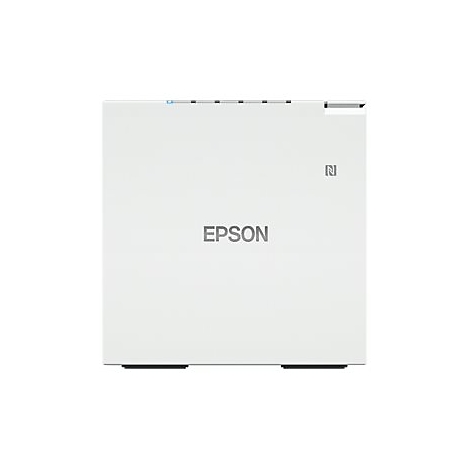 Weißes Epson-Gerät mit Logo, N-Symbol und Lichtleiste.