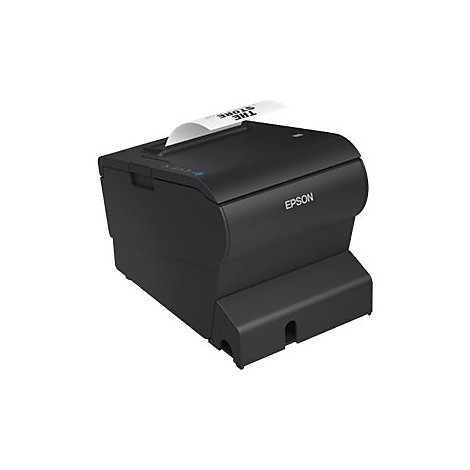 Schwarzer Bondrucker von Epson. Auf dem Papierausdruck steht: 'THE STORE'.