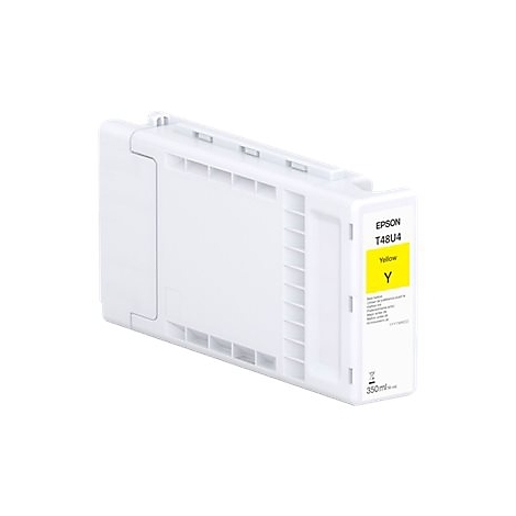 Cartouche d'encre jaune Epson T48U4. Étiquette : 'Jaune', 350ml.
