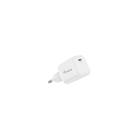 Weißes Netzteil mit „equip“-Logo, USB-C-Anschluss und Aufschrift „PD 30W“.