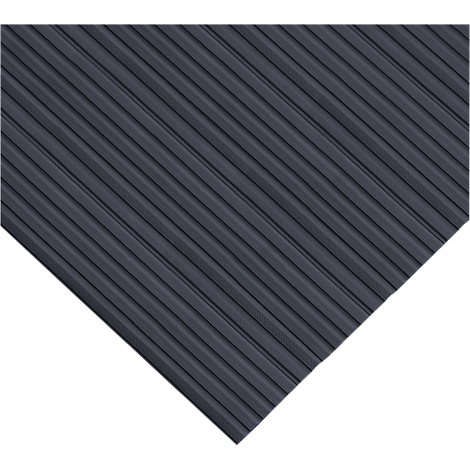 Gray, corrugated mat in diagonal view.
