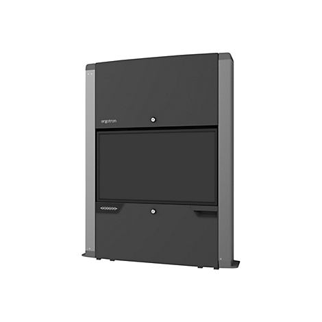 Ein graues, rechteckiges Produkt, das aus drei Elementen besteht. Das mittlere Element hat eine große schwarze Oberfläche, in der Mitte steht der Markenname.