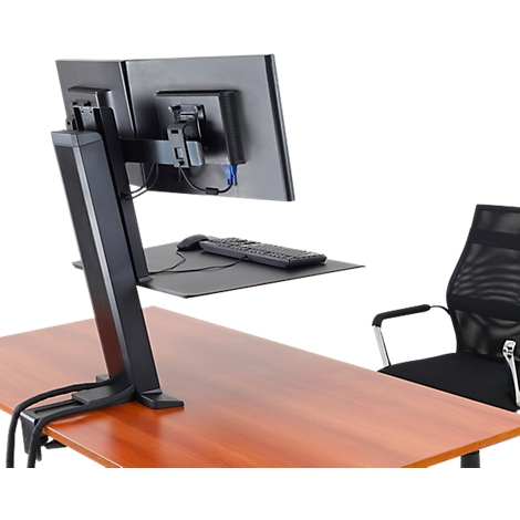 Ergotron Workfit Sr Dual Monitor Sitz Steh Schreibtisch
