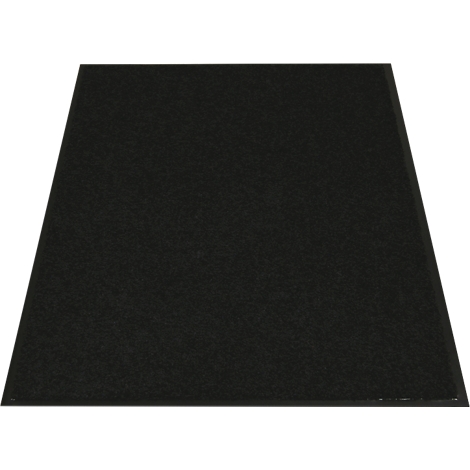 Superficie rectangular negra en ligera perspectiva, ligeramente brillante.