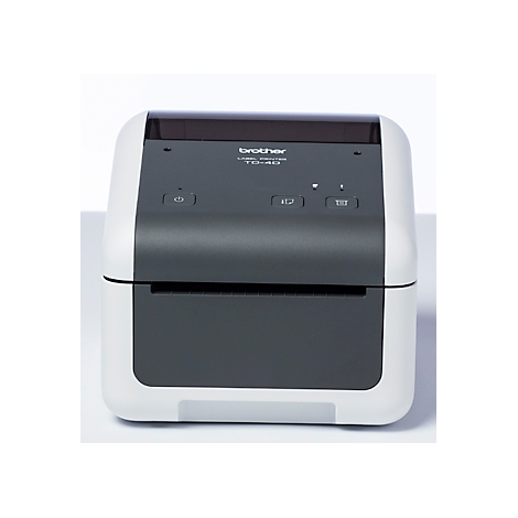 Etikettendrucker Brother TD-4420DN, 203 mm/Sek., USB/LAN, für 19-118 mm breite Etiketten, B 180 x T 155 x H 224 mm, weiß-grau