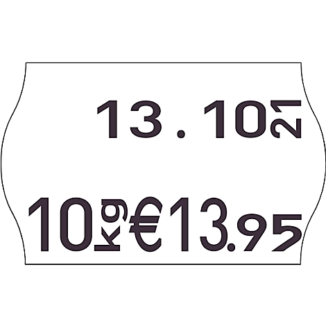 Étiquette de prix avec informations de prix : 13.1021, 10kg€13.95.