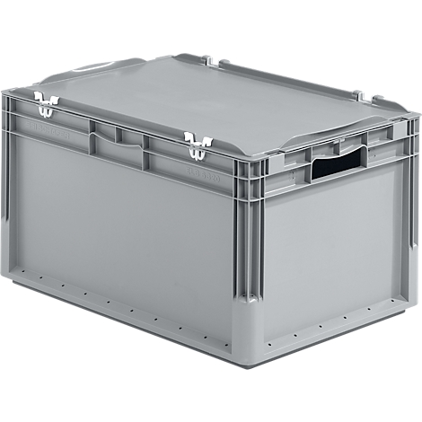 Sparset 5-teilig Euro Box ELB 6320, aus Polypropylen, Inhalt 64 l, grau, B  600 x T 400 x H 320 mm günstig kaufen