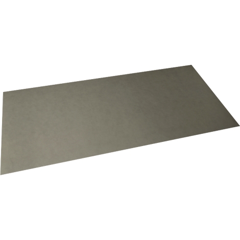Rechthoekige metalen plaat, grijs. Perspectief. Op een witte achtergrond.