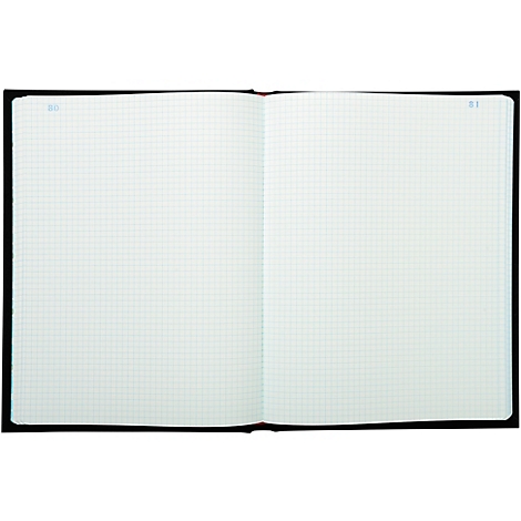 Carnet ouvert avec des pages quadrillées. Le côté gauche porte le numéro 50, le côté droit le numéro 51.