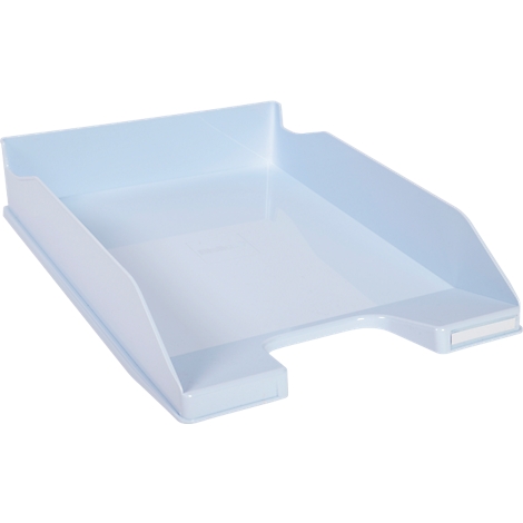 Bac de bureau bleu clair et vide.