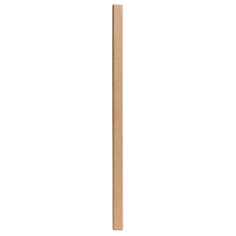 Een lichtbruin, langwerpig stuk hout, waarschijnlijk gebruikt voor de bouw.