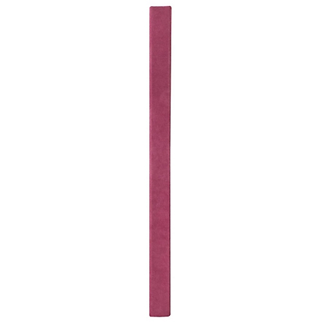 Smal, hoog-rechthoekig beeld van een rood-violet object. De vorm is langwerpig en loopt recht omhoog.