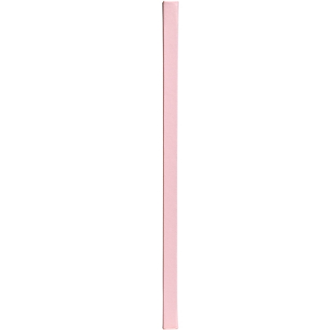 Fine baguette verticale rose sur fond blanc.