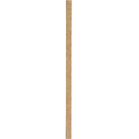 Un objet étroit, vertical et brun, représenté sur un fond blanc.