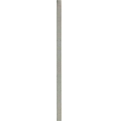 Bande étroite et grise, verticalement sur fond blanc.