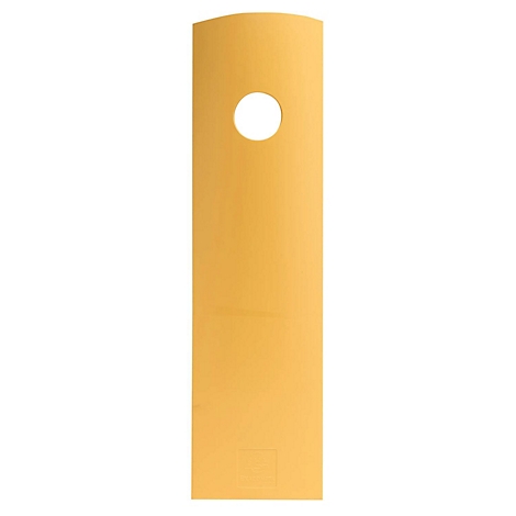 Panneau rectangulaire jaune avec un trou au milieu. Arrondi en haut.