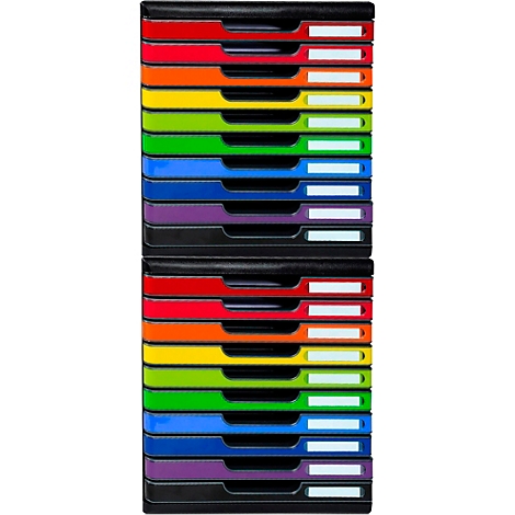 Multicolor documentenbak, kan worden beschreven met papier.