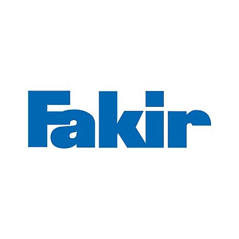 Blaues Firmenlogo des Markennamens Fakir in serifenloser Schrift.