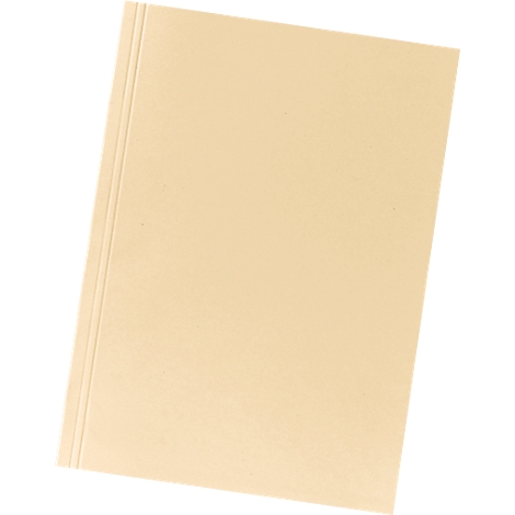 Light yellow file folder with three vertical grooves on the left edge.