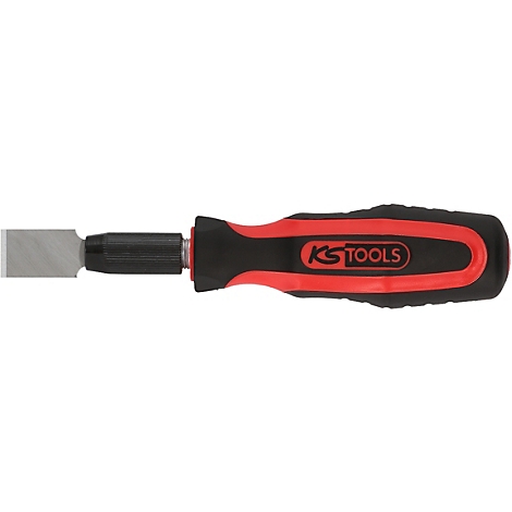Ein Meißel mit schwarzem und rotem Griff. Auf dem Griff steht "KS TOOLS".