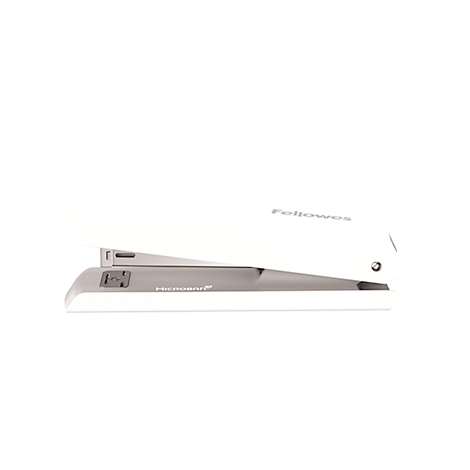 White Fellowes stapler. The stapler is against a white background.